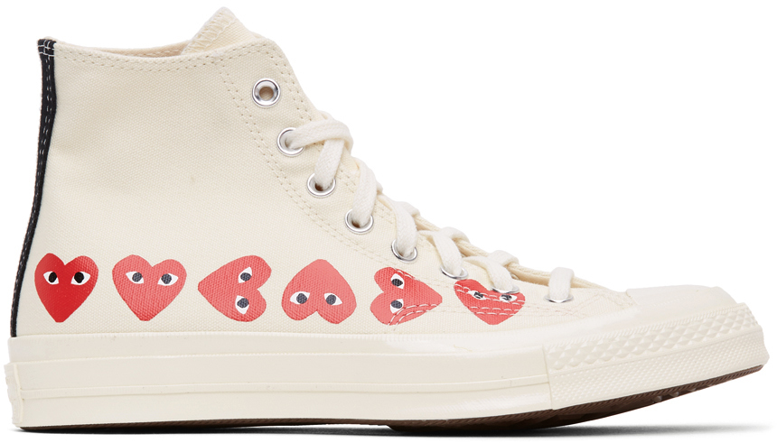 Comme des Garçons Play: Off-White Converse Edition Multiple Hearts ...