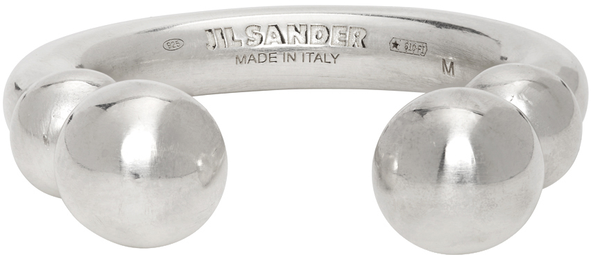 Jil Sander: Silver Sphere Ring | SSENSE