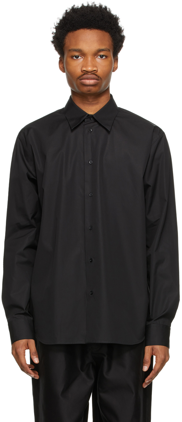 Black Organic Poplin Shirt by Jil 