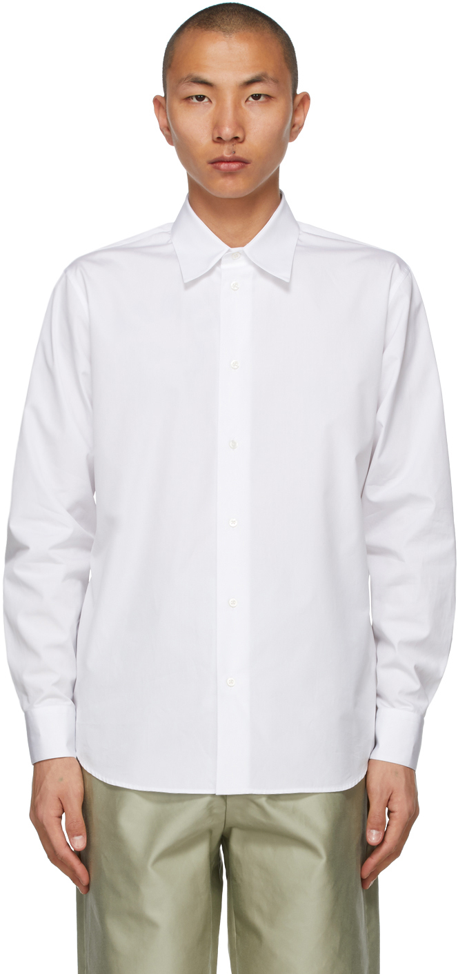 Jil Sander: White Organic Poplin Shirt | SSENSE