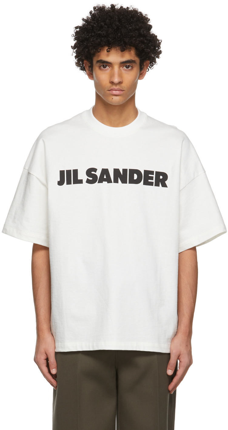 Off-White Logo T-Shirt by Jil Sander on Sale