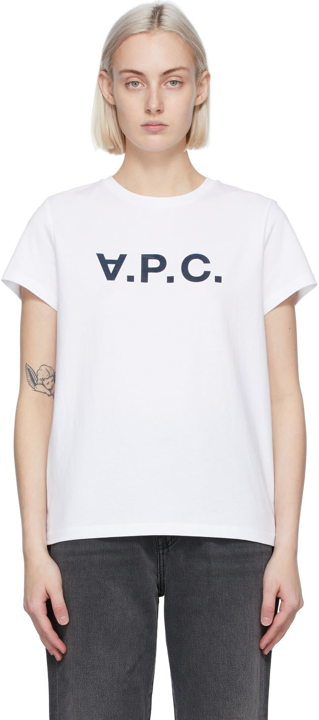 Demonstrere tryk lommetørklæde White VPC T-Shirt by A.P.C. on Sale