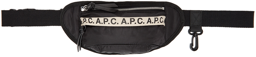 A.P.C.: Black Mini Repeat Bum Bag | SSENSE