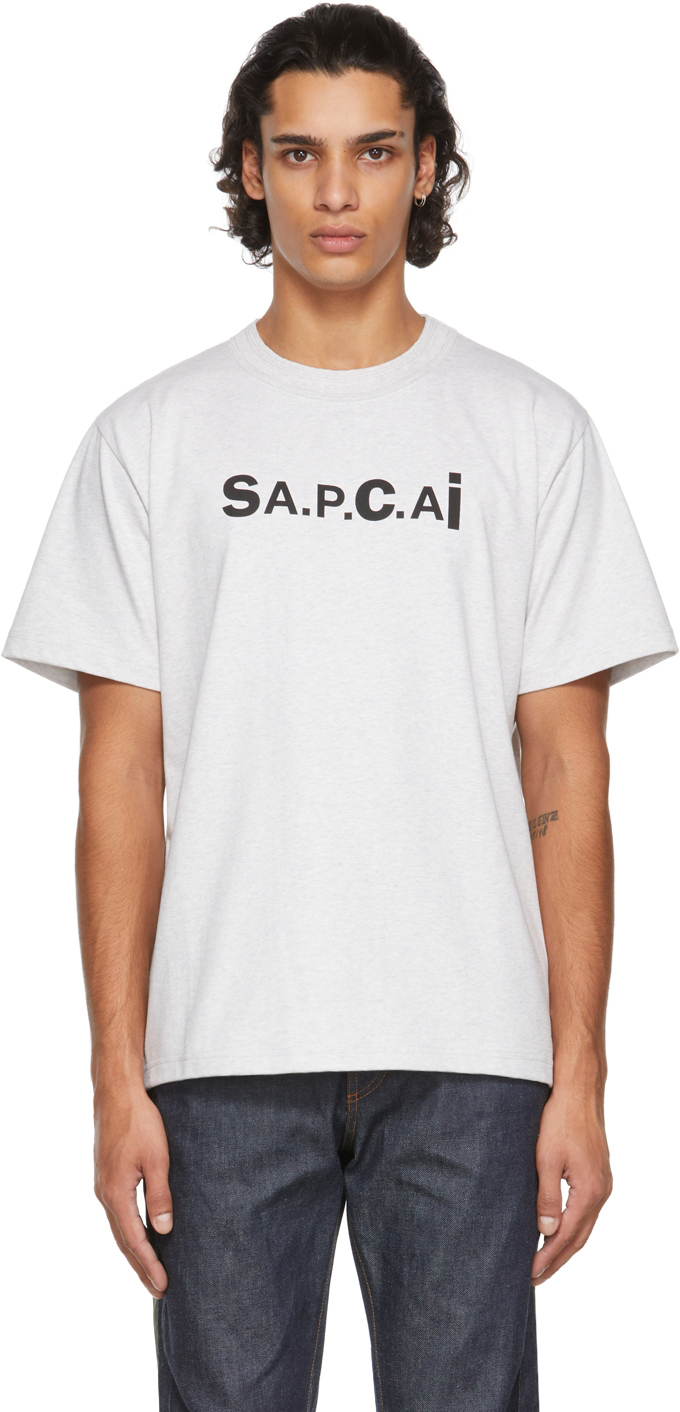 注目 M 新品 21SS Sacai APC KIYO Tシャツ グレー サカイ ロゴ asakusa.sub.jp