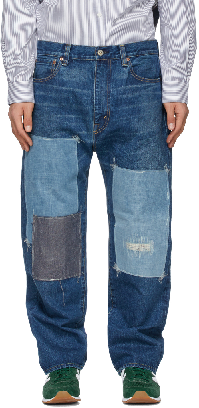 Junya Watanabe: Blue Selvedge Garment-Treated Jeans | SSENSE