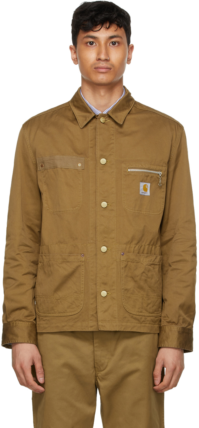 Junya Watanabe: Beige Carhartt WIP Edition Garment-Dyed Jacket | SSENSE ...