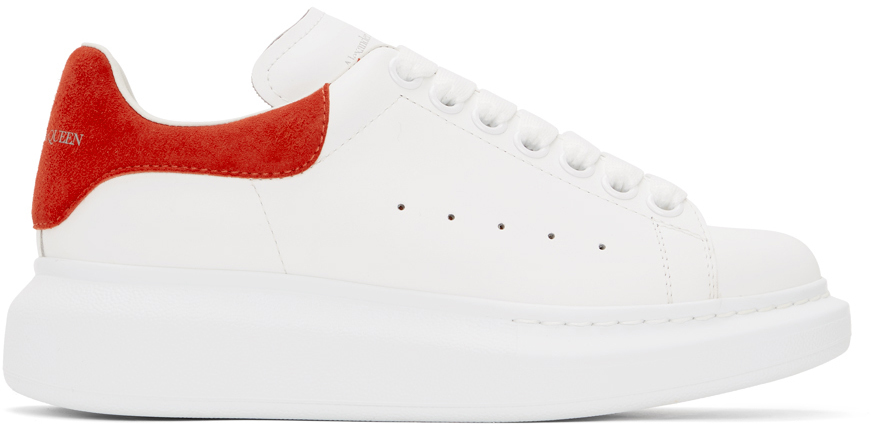 alexander mcqueen white & red oversized sneakers