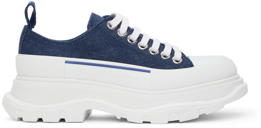 alexander mcqueen denim sneakers