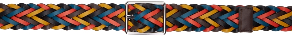 Paul Smith Reversible Multicolor Plaited Belt