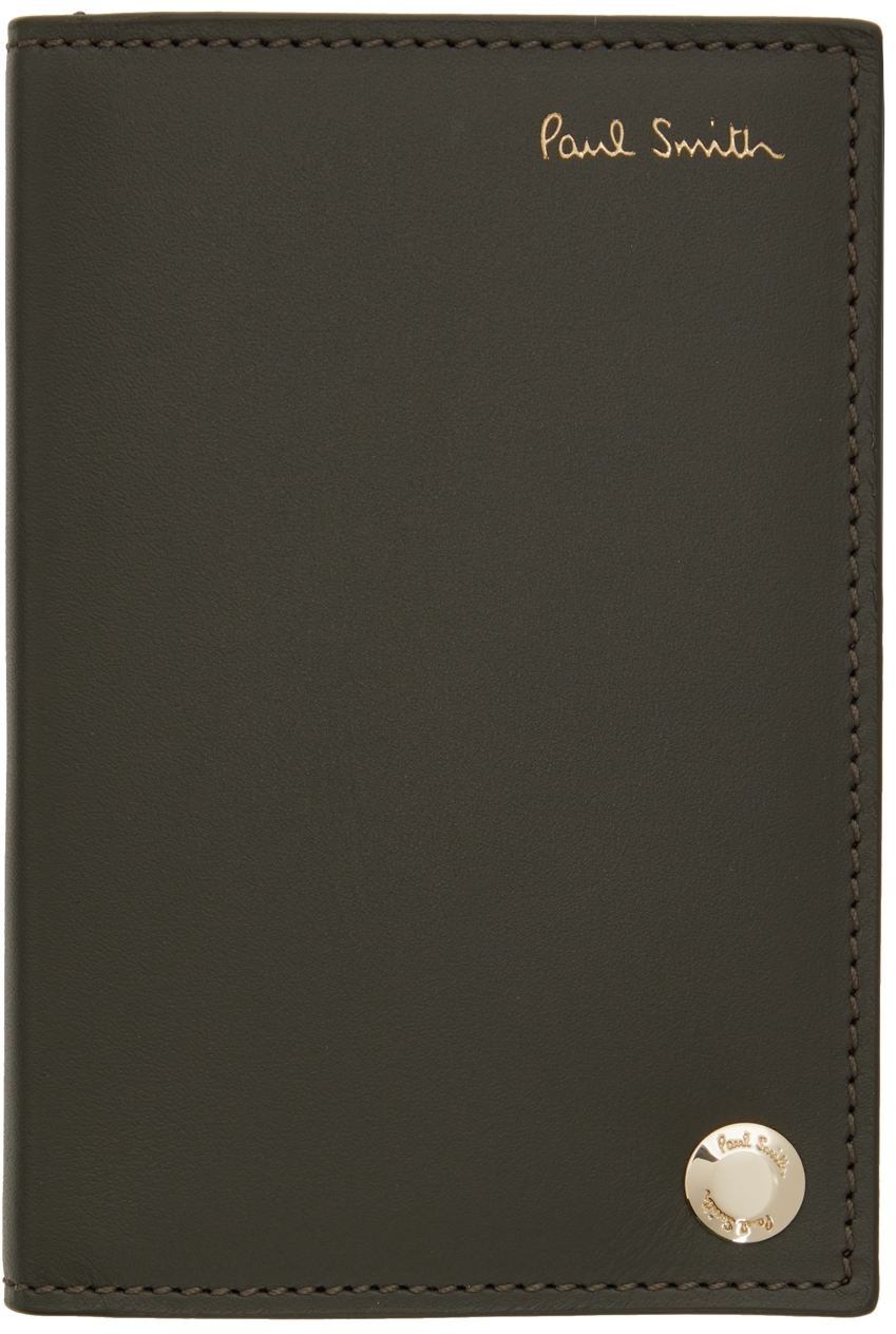 Paul Smith Green Signature Stripe Pivot Card Holder SSENSE UK