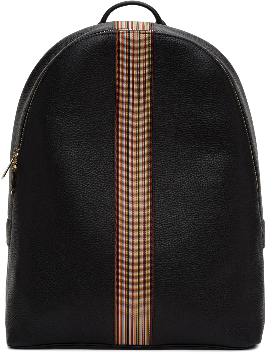 Paul Smith Black Signature Stripe Backpack 211260M166033
