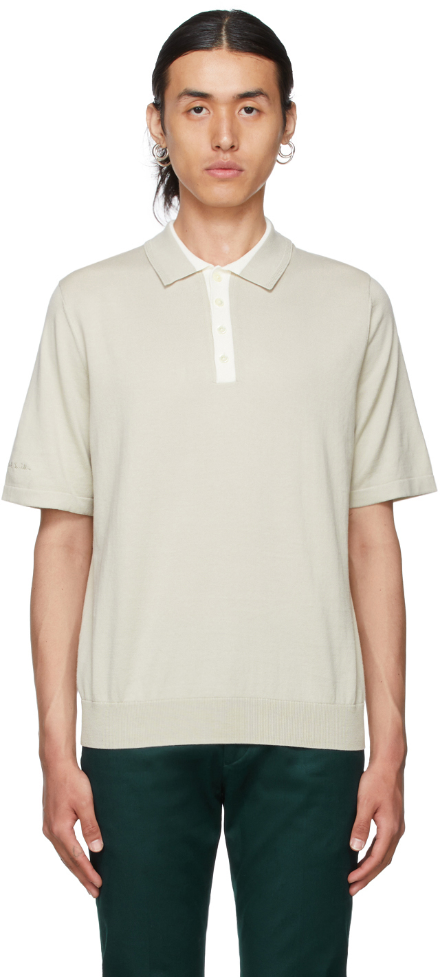 Paul Smith Taupe Jersey Knit Polo