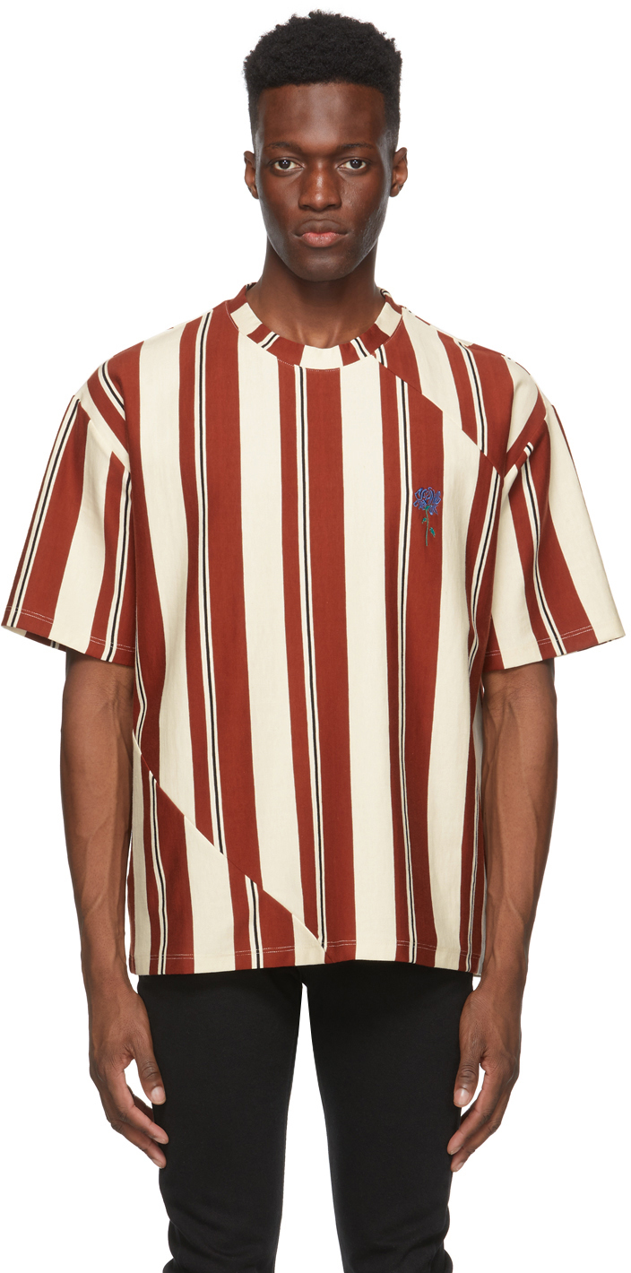 Opening Ceremony Red & Off-White Striped Twisted T-Shirt