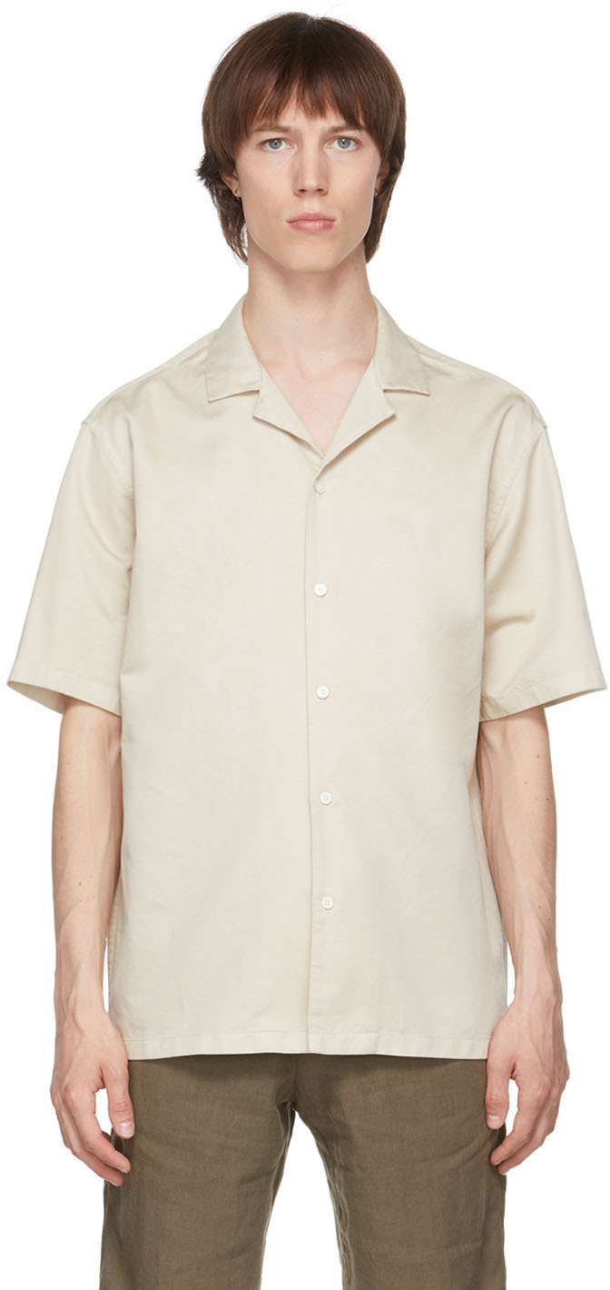 Z Zegna: Beige Oversized Linen Shirt | SSENSE