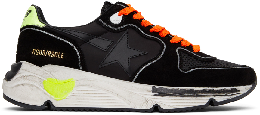Lada Kan ignoreres Neuropati Black & Yellow Running Sole Sneakers by Golden Goose on Sale
