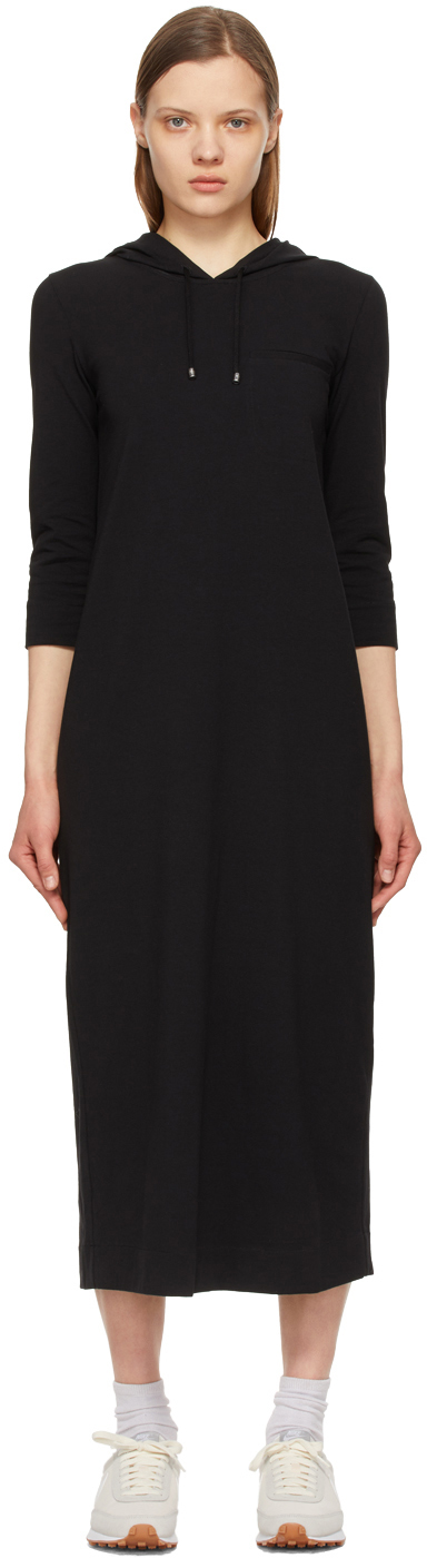 Max Mara Leisure: Black Opzione Hoodie Dress | SSENSE