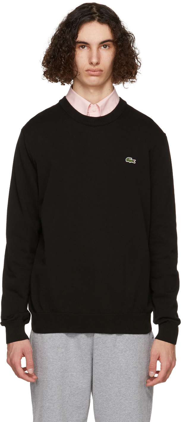 Lacoste: Black Organic Cotton Sweatshirt | SSENSE