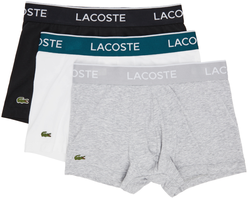 Three-Pack Multicolor Casual Boxer Briefs by Lacoste on Sale