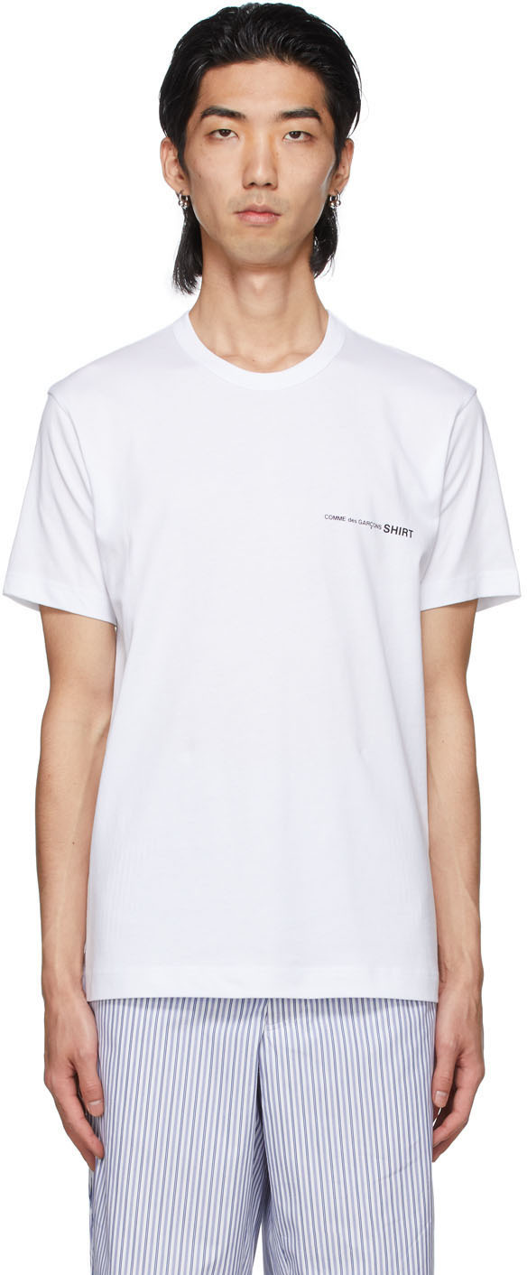 cdg white t shirt