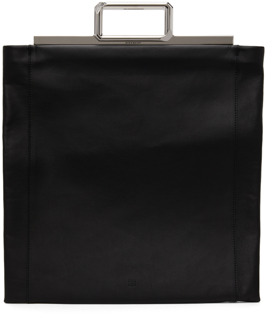 Givenchy Black Smooth Leather Shopper Tote