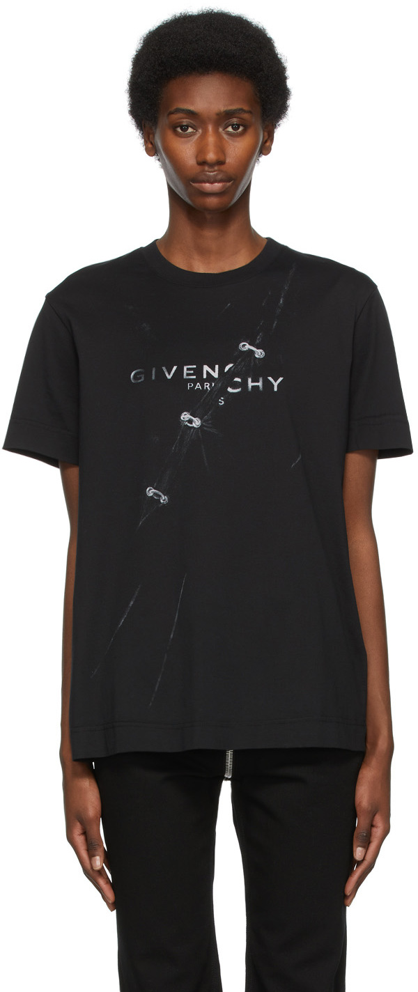 Givenchy ブラック Trompe L'œil T シャツ