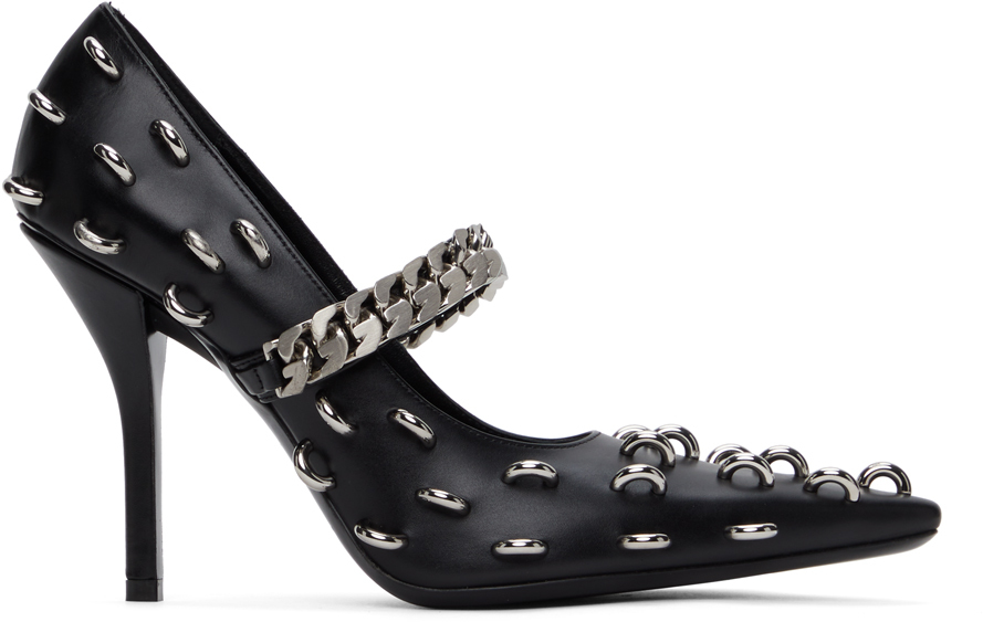 Givenchy Black Metal Hoop Show Pumps