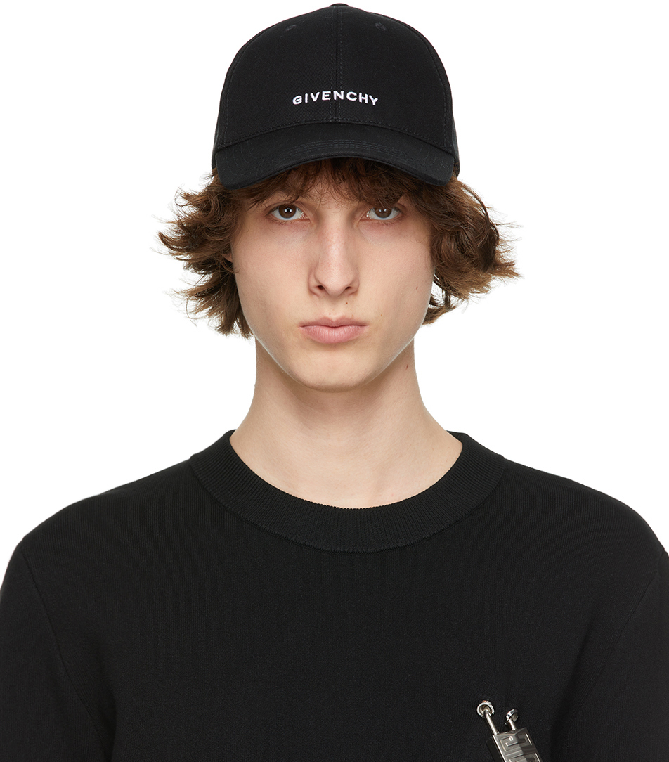 Givenchy: Black Logo Cap | SSENSE Canada