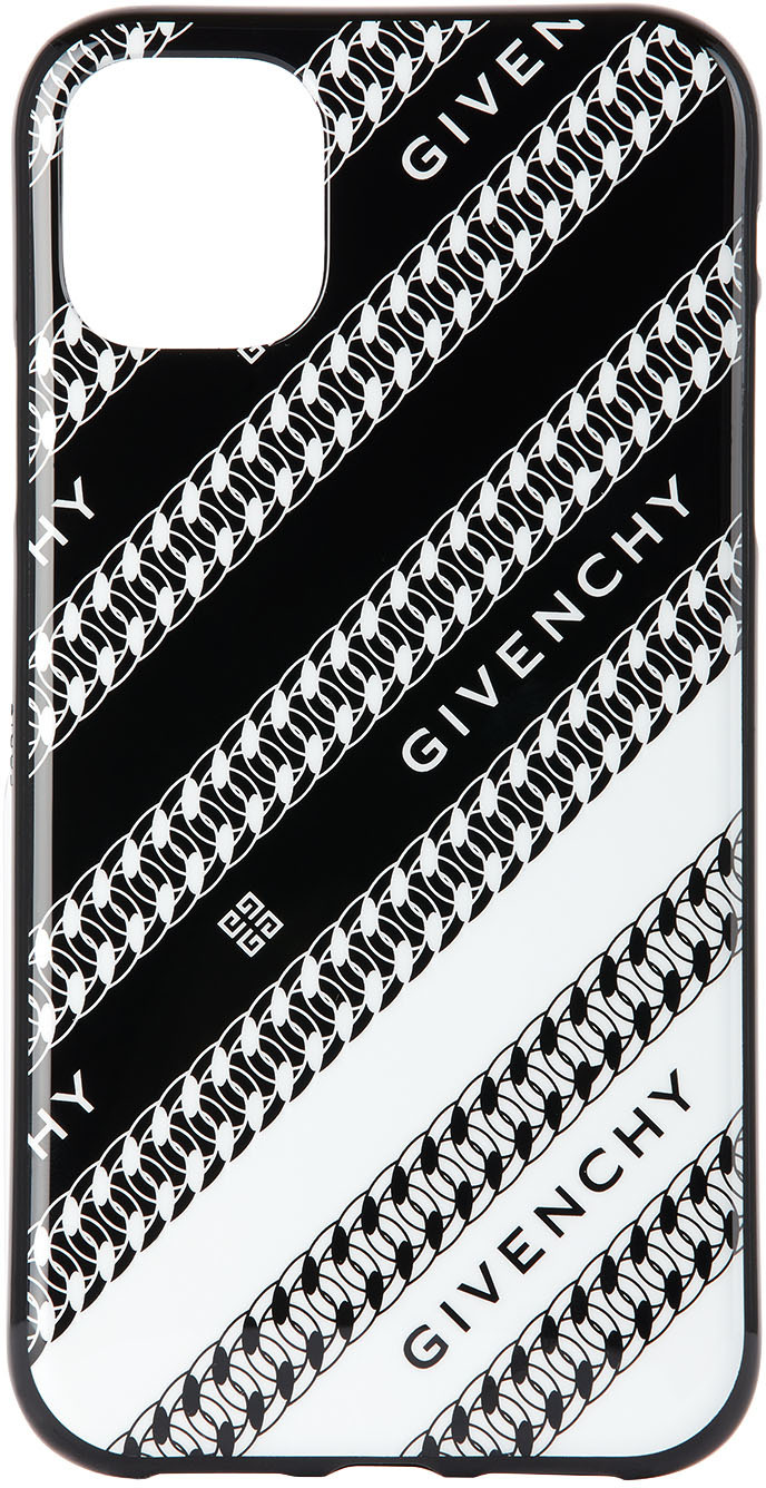 Givenchy ブラック & ホワイト チェーン iPhone 11 ケース