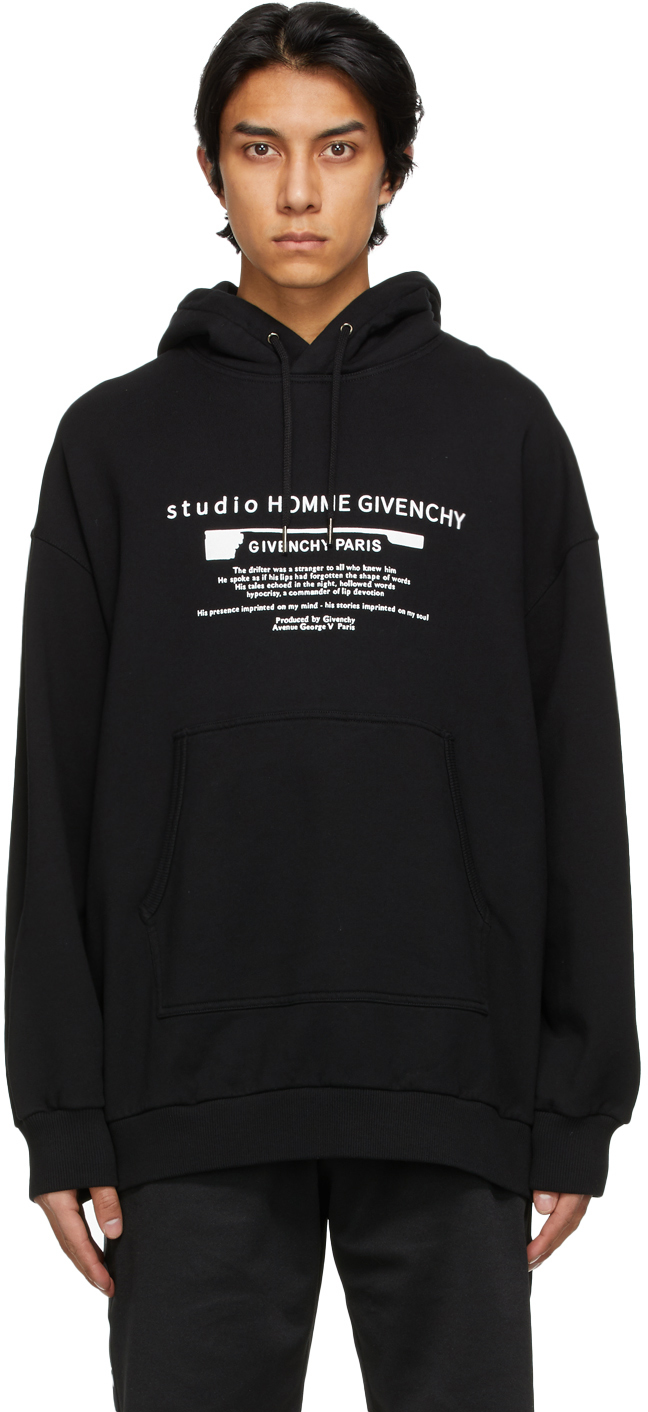 Givenchy: Black 'Studio Homme' Hoodie | SSENSE