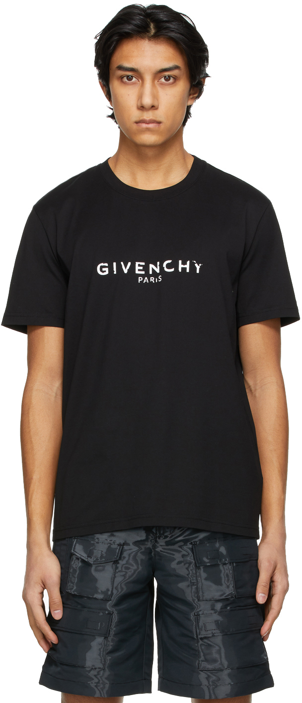 Givenchy: Black Logo T-Shirt | SSENSE 