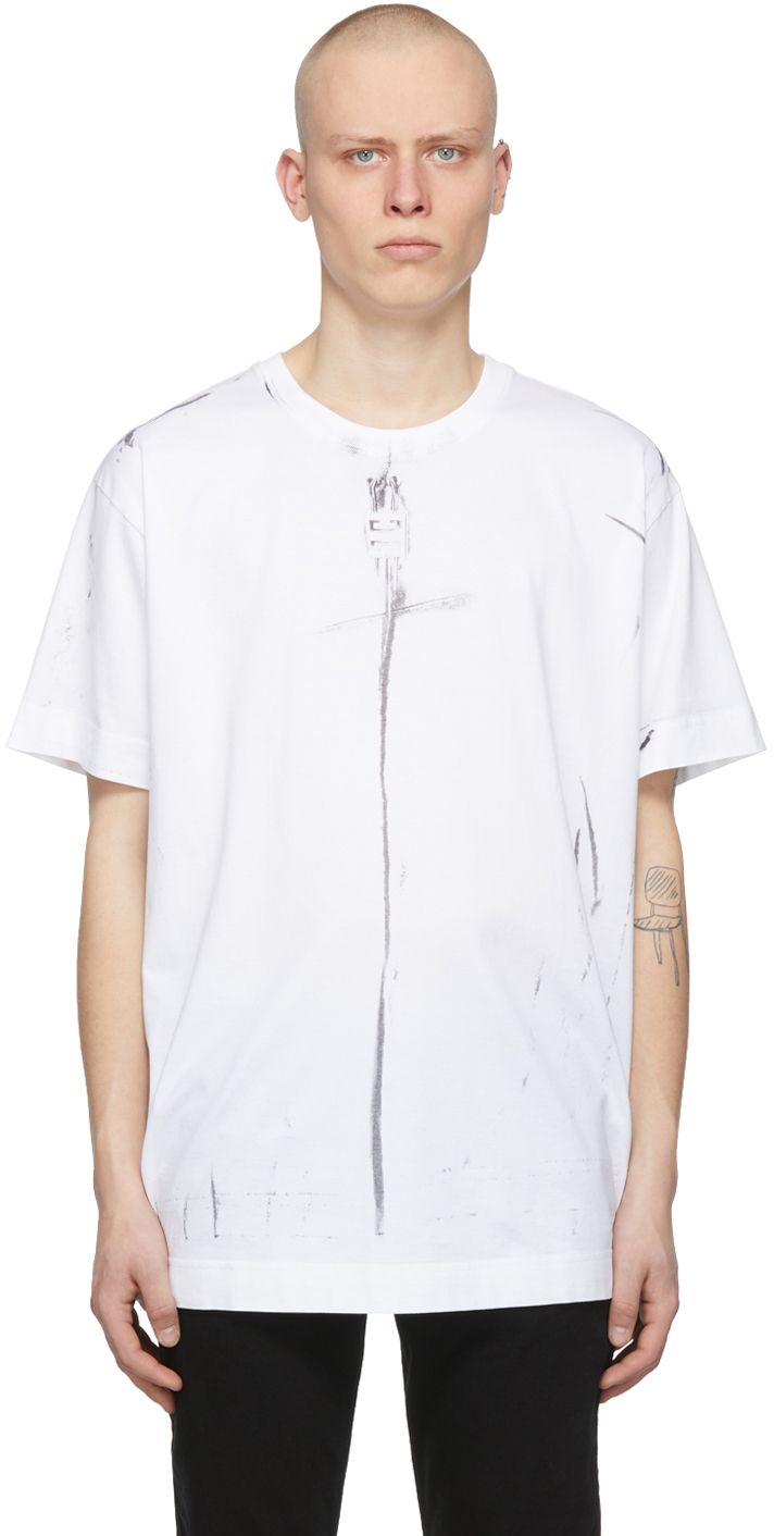 Givenchy White Oversized Trompe L'ail T-Shirt