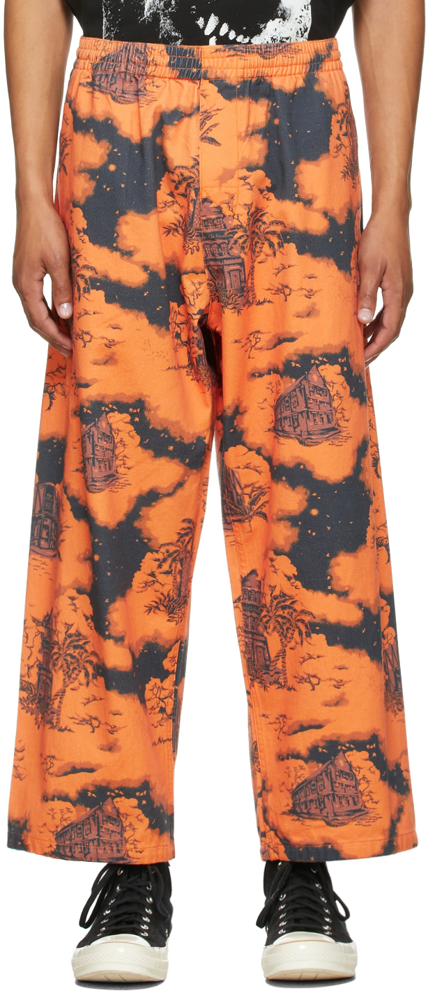 Vyner Articles Orange & Black Hawaii Judo Lounge Pants | Smart Closet