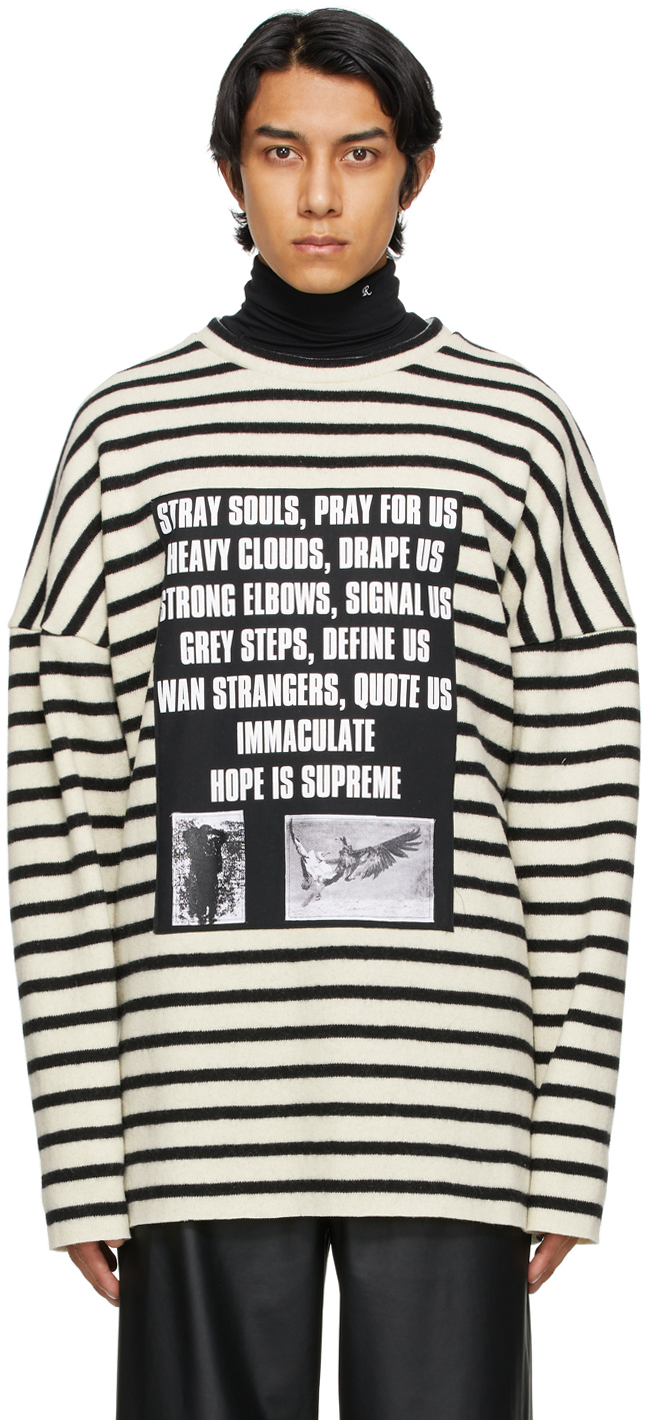 Black Stripe Patches Sweater | SSENSE