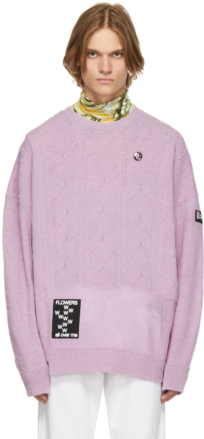 purple oversized sweater