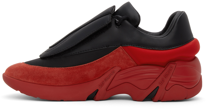 Raf Simons Black & Red Antei Sneakers | Smart Closet