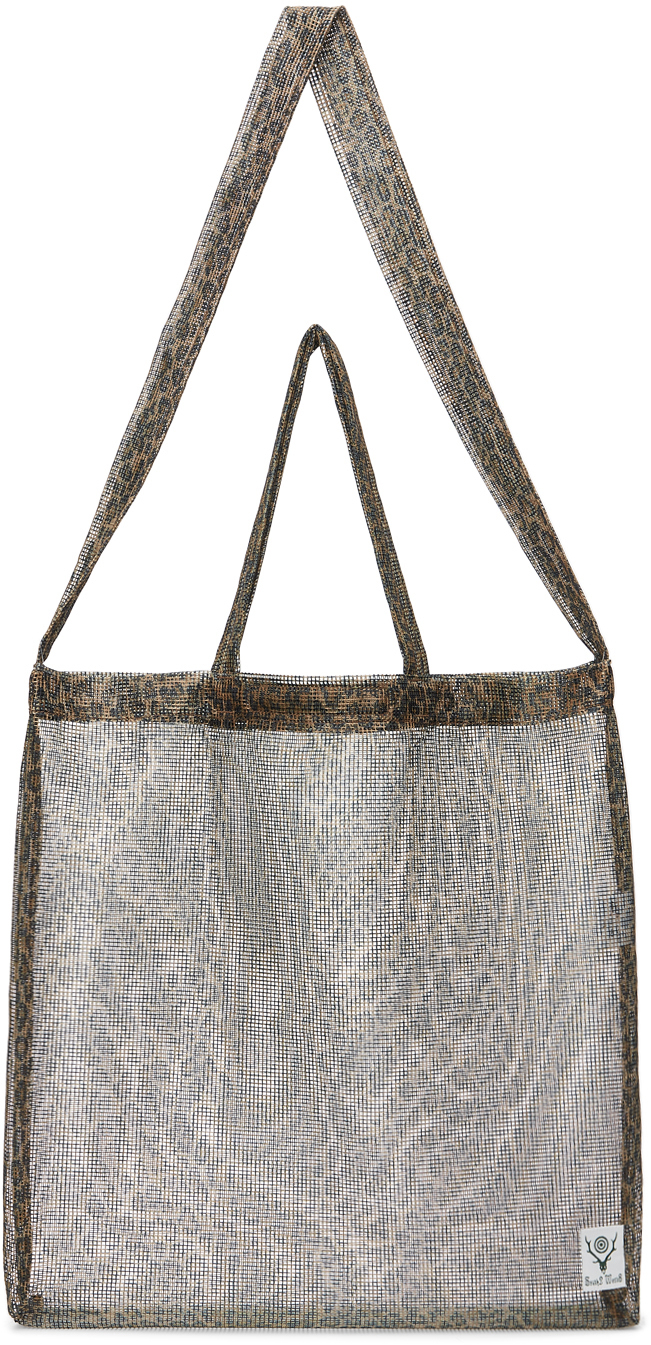 South2 West8 Multicolor Mesh Leopard Grocery Tote