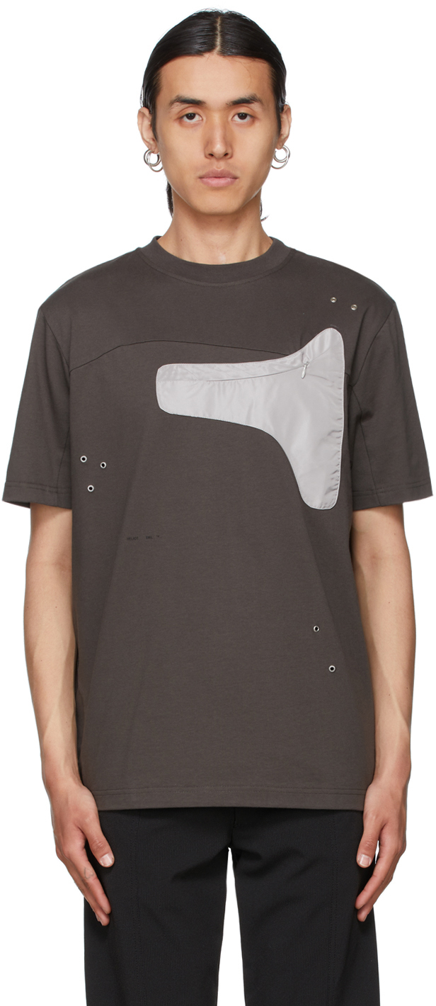 HELIOT EMIL Grey Pocket T-Shirt