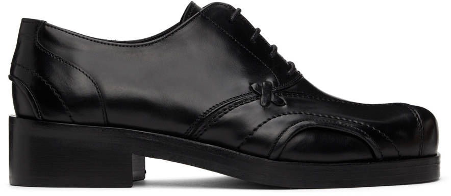 Stefan Cooke Black Polished Derbys | Smart Closet