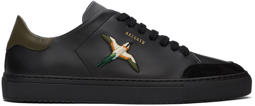 Axel Arigato Black & Khaki Bird Clean 90 Sneakers
