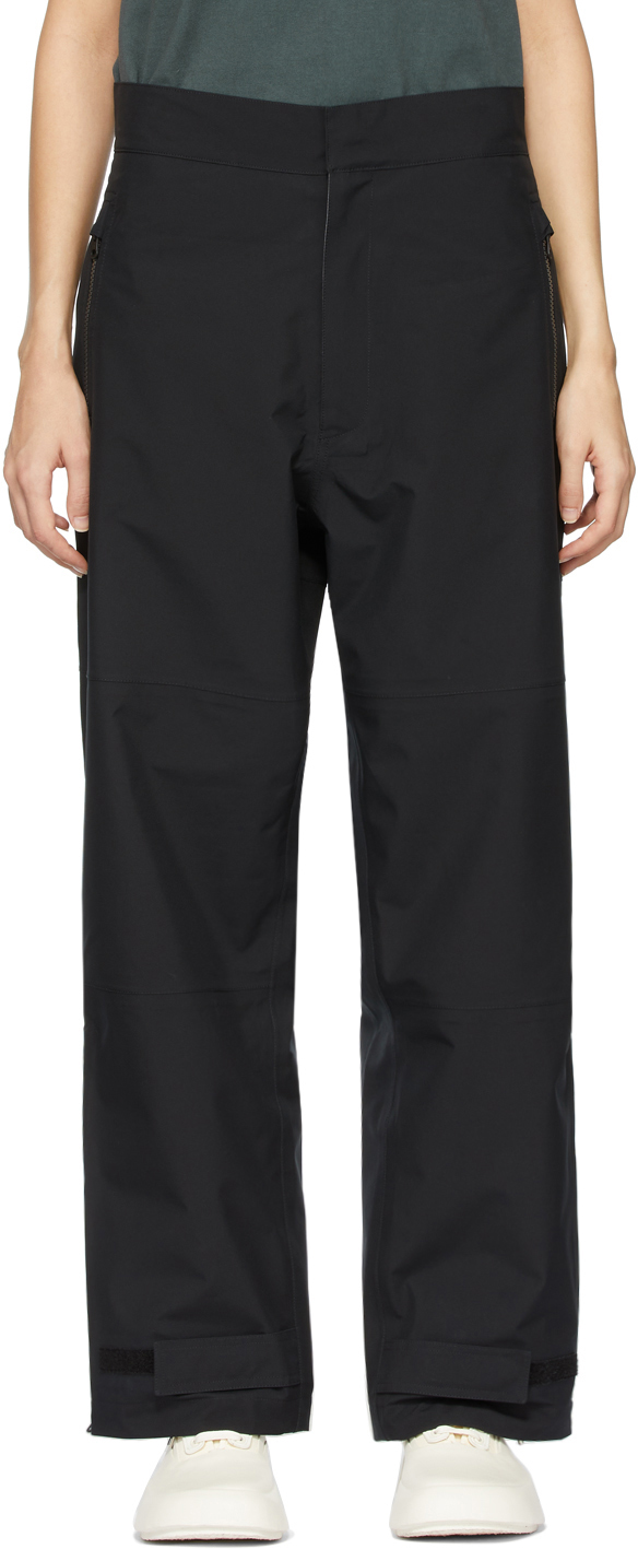 GR10K: Black DRWN OFF Rain Trousers | SSENSE Canada