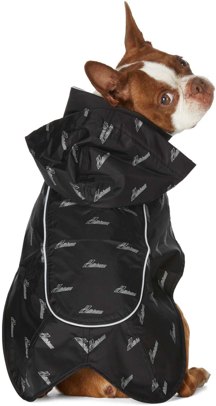 We11 Done Ssense Exclusive Black & Silver Logo Windbreaker Jacket In Black
