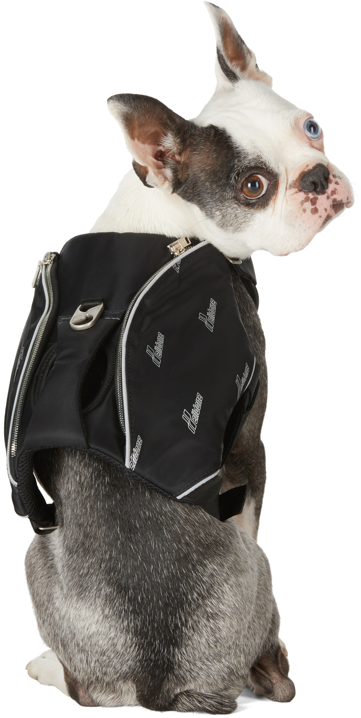 We11 Done Ssense Exclusive Black Logo Harness In Black