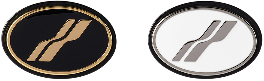 We11 Done Ssense Exclusive Two-pack Multicolor Dog Hair Clips In Black/white