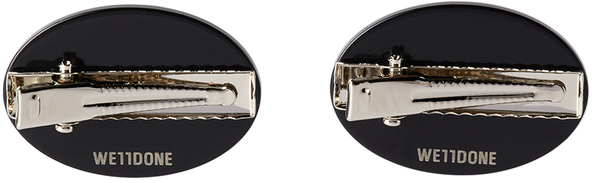 We11 Done Ssense Exclusive Two-pack Multicolor Dog Hair Clips In Black/white