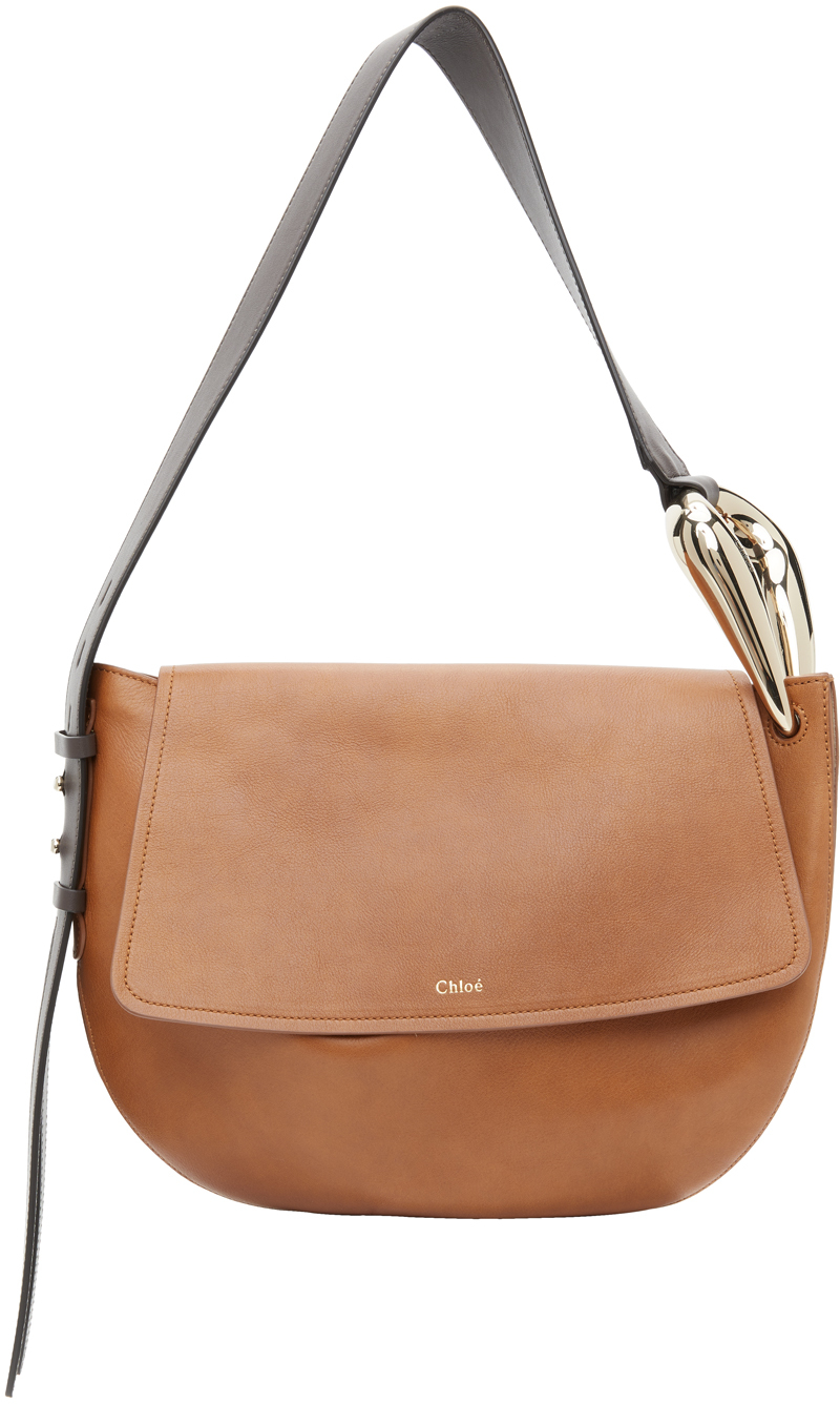 Chlo?�: Brown Kiss Bag | SSENSE Canada