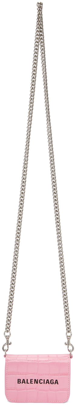 balenciaga pink wallet