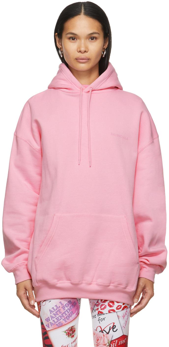 Pink Medium Fit Vintage Logo Hoodie