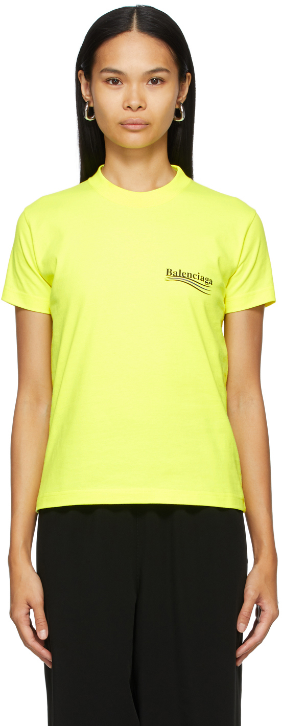 Balenciaga Yellow Political Campaign T-Shirt