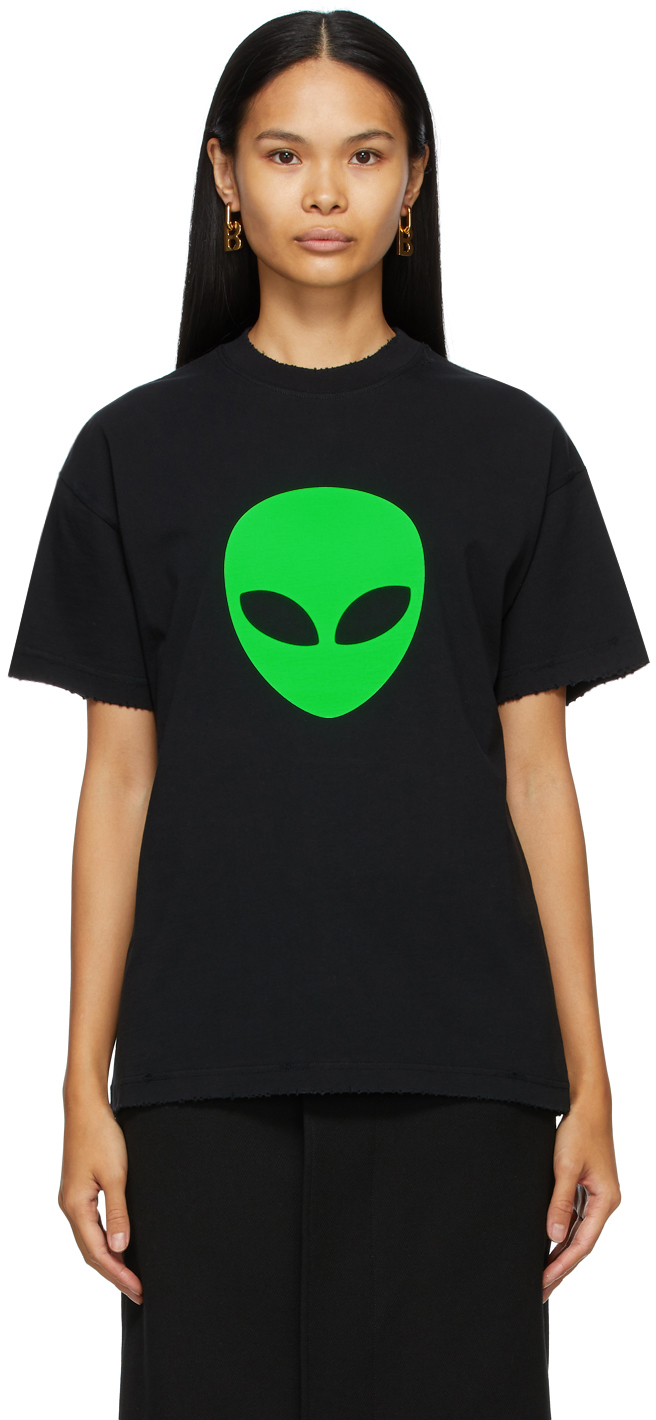 ブラック Alien ミディアム フィット T シャツ