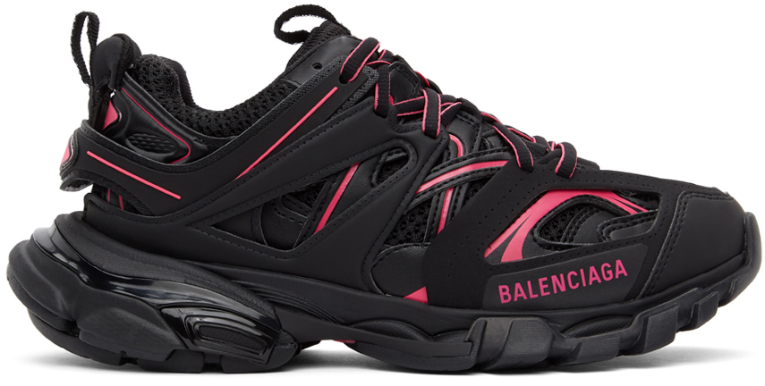 Balenciaga Black & Pink Track Sneakers